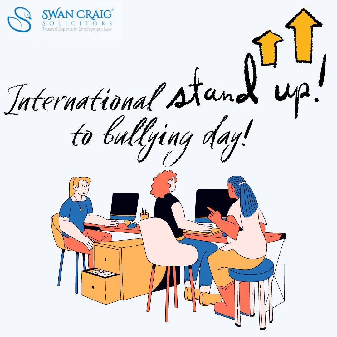 Taking a stand against bullying, fostering empathy, and building a culture of respect. Together, we can make a difference.

Read our latest blog on how to foster an inclusive work culture: buff.ly/3uLIPKV 

#InternationalBullyingDay #SwanCraigBlogs #SwanCraigSolicitors