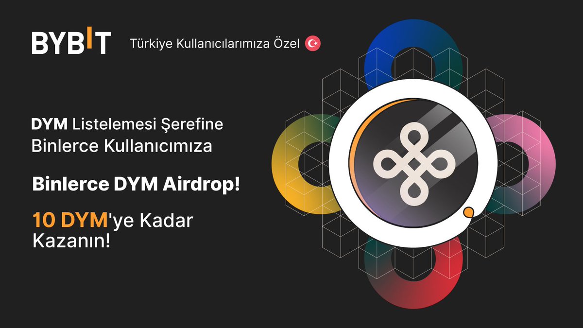 BybitTurkiye's tweet photo. Bybit Türkiye Kullanıcılarına Özel 🇹🇷

🚀 Dymension $DYM Listelemesi Şerefine  

🤩 Binlerce $DYM Ödüllü DEV Airdrop! 🔥

✅ İlk Yatırma İşlemi Yapın
🎁 10 $DYM'ye Kadar Kazanın!

Detaylar 👉 https://t.co/dV96yUzXRt https://t.co/2U1jXFknDN