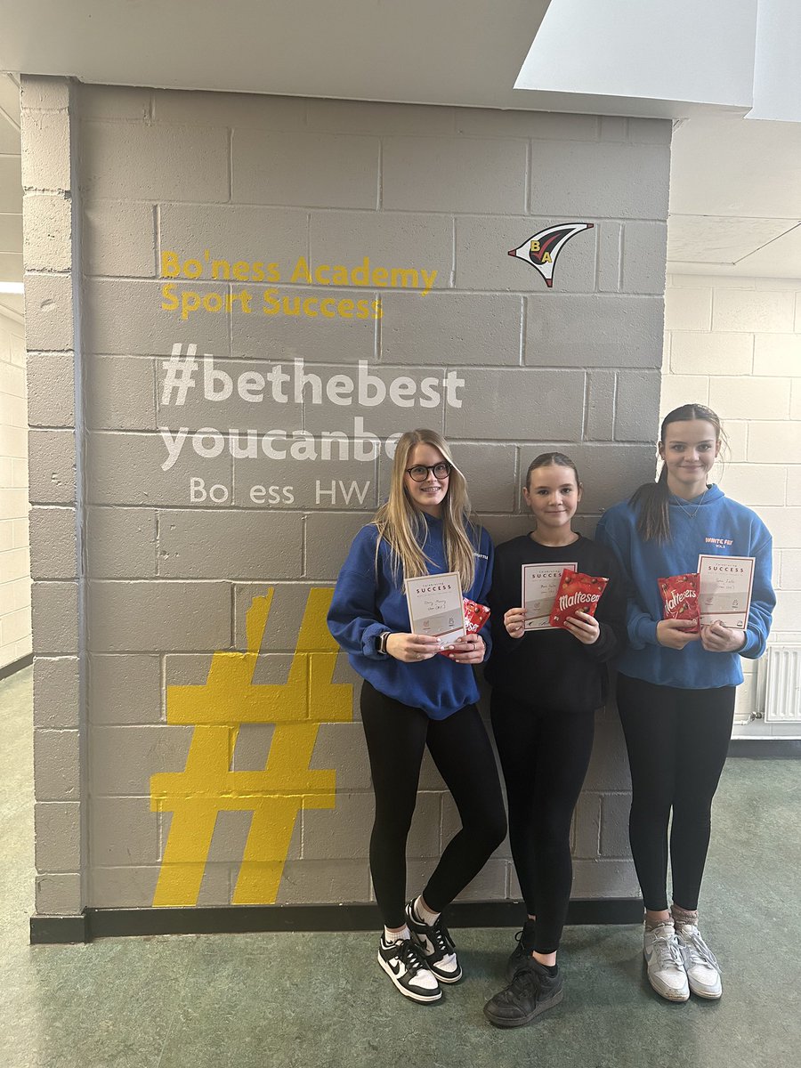 Special shout out to our three cheer specialists who took on a leadership role throughout the block. Your creativity and maturity whilst helping the class was amazing 🤩🤩🤩

<a href="/Boness_HWB/">Bo'ness Academy - PE</a> <a href="/Boness_Academy/">Bo'ness Academy</a>
