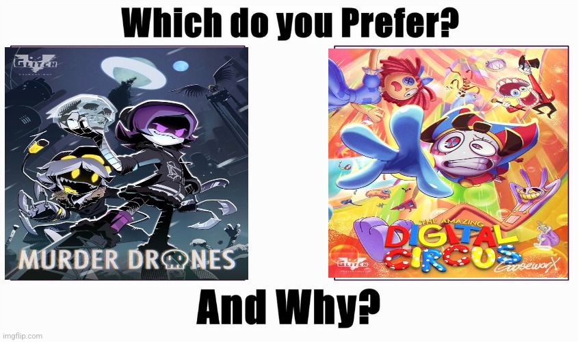 Krtsa_pl's tweet photo. #murderdrones #TheAmazingDigitalCircus Welches ist besser ? https://t.co/UlFsHqVPrr