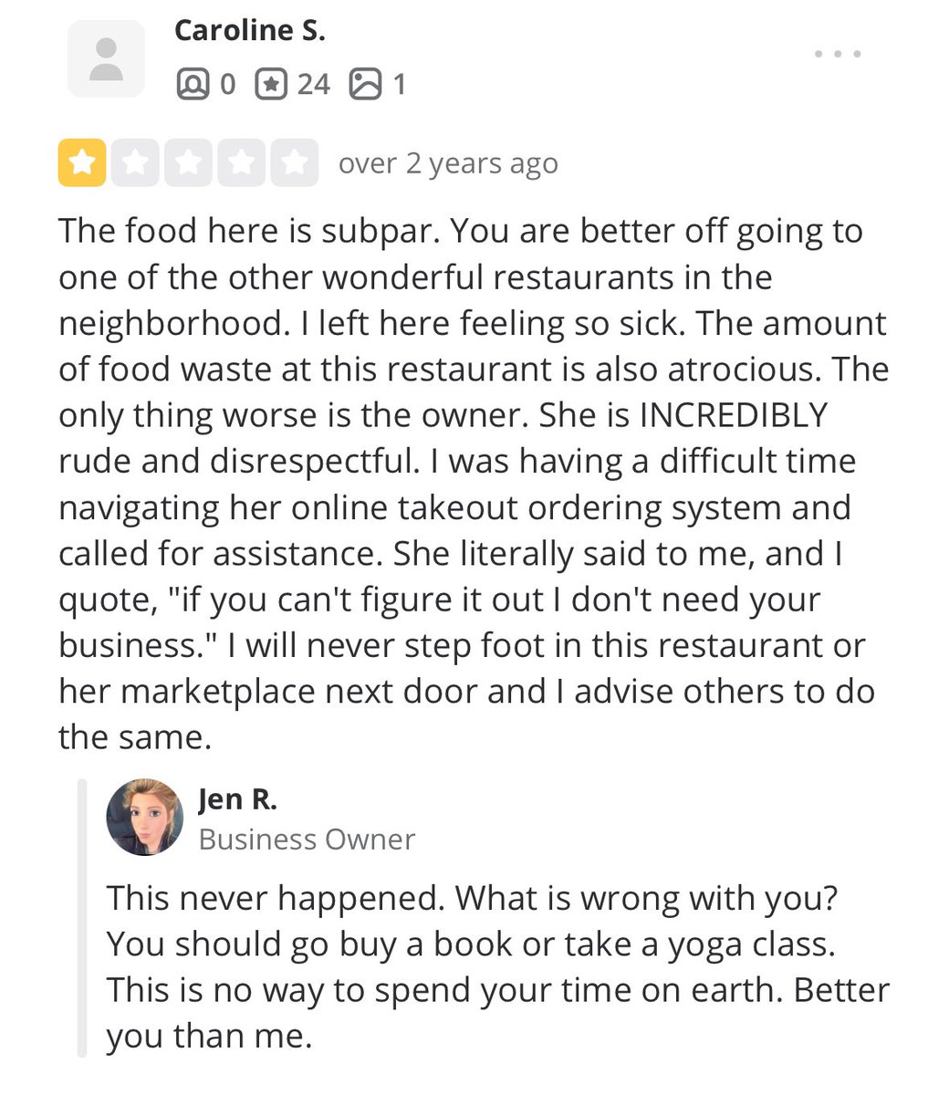 TruthMatters92's tweet image. Jen Royle is a terrible person and should not be a restaurant owner. Here’s just a very small sample of the replies to negative reviews for Table Boston on Yelp. Mind you there are countless reviews saying the same thing that she berates and belittles her customers.