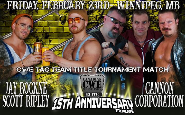 Tonight in Winnipeg, The Cannon Corporation reclaims the CWE Tag Team Championship. O’DOYLE RULES