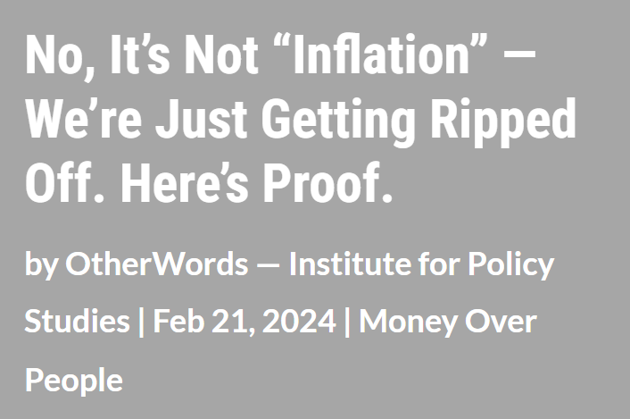 fuckyouiquit's tweet image. "Excess corporate profits accounted for more than half of recent price increases. To stamp out inflation once and for all, we need to crack down on price gouging."
-By @owenslindsay1 and @ENPancotti