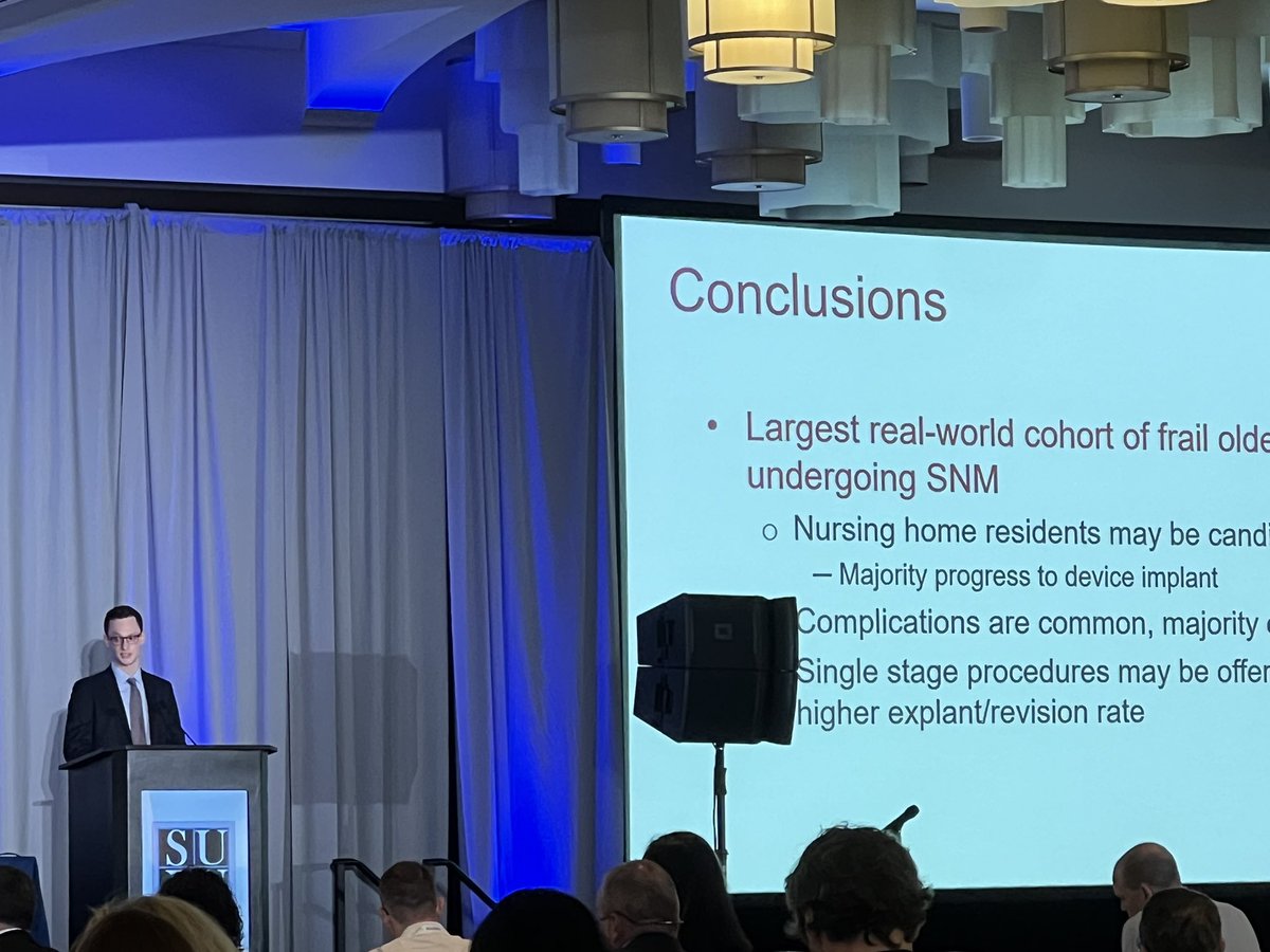 Farnoosh Nik-Ahd (@farnooshmd) on Twitter photo Awesome talk from <a href="/leodre/">Leo Dreyfuss</a> on sacral neuromodulation treatment success in nursing home residents - similar outcomes compared to younger individuals despite higher rates of frailty <a href="/Uro_KIND/">Anne Suskind</a> #SUFU2024 Awesome talk from <a href="/leodre/">Leo Dreyfuss</a> on sacral neuromodulation treatment success in nursing home residents - similar outcomes compared to younger individuals despite higher rates of frailty <a href="/Uro_KIND/">Anne Suskind</a> #SUFU2024