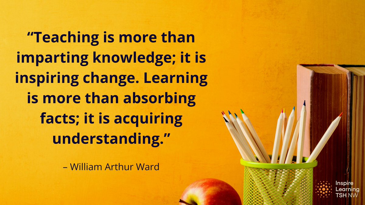 Inspire Learning Teaching School Hub NW (@inspiretshubnw) on Twitter photo #Teachers do a lot more than teach!
Ultimately, they continue to inspire positive change and support the next generation in their understanding of the world 🌍
#Education #Teaching #Schools #QuoteOfTheDay #Quote #EdChat #Teachers do a lot more than teach!
Ultimately, they continue to inspire positive change and support the next generation in their understanding of the world 🌍
#Education #Teaching #Schools #QuoteOfTheDay #Quote #EdChat