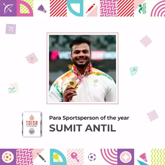 toisports's tweet photo. #TOISA2023 #TOISAinLucknow
TOISA Para Sportsperson of the Year: Sumit Antil and Sheetal Devi
Follow Live: https://t.co/Mp43NXnMYV https://t.co/FfpOqBLgiX