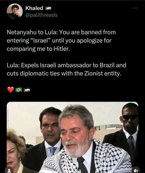 Mambo kama haya yanaleta faraja sana. Kama kawa mwanetu Lula, yeye alitakiwa kuonesha tu utofauti wake na Hitler.