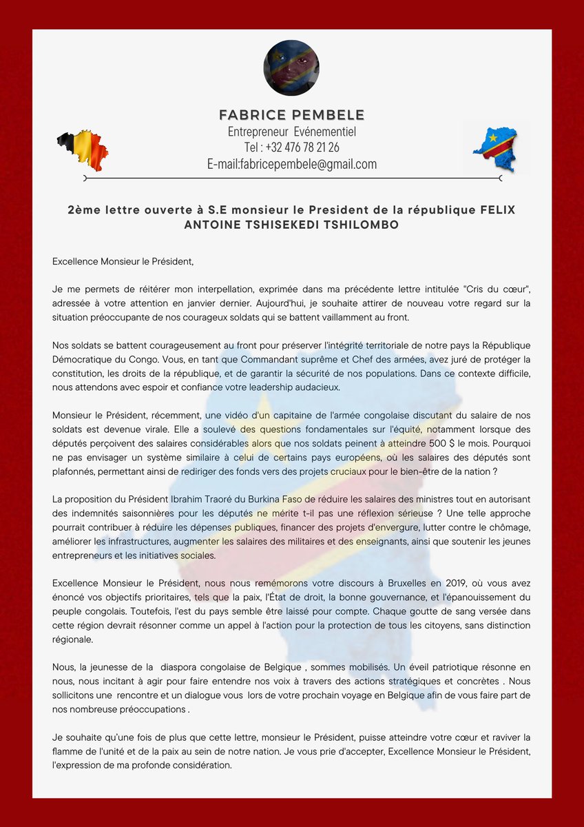 PembeleEvents's tweet photo. @IsralMutombo11 @PatrickMuyaya @PatrickLokala_ @colizuba @peroluwara1 @EliezerNtambwe0 @ebalemozindo @choixdupeupl @DeniseNyakeru @PLukwebo @7sur7_cd @Tele50C @BosoloTv97 @bosolonapolitik @LukondeSama @MikaSakombi @Muyumba @AmbardcParis @AssembleeNatRDC @senatrdc https://t.co/wJf5EiWN1T
