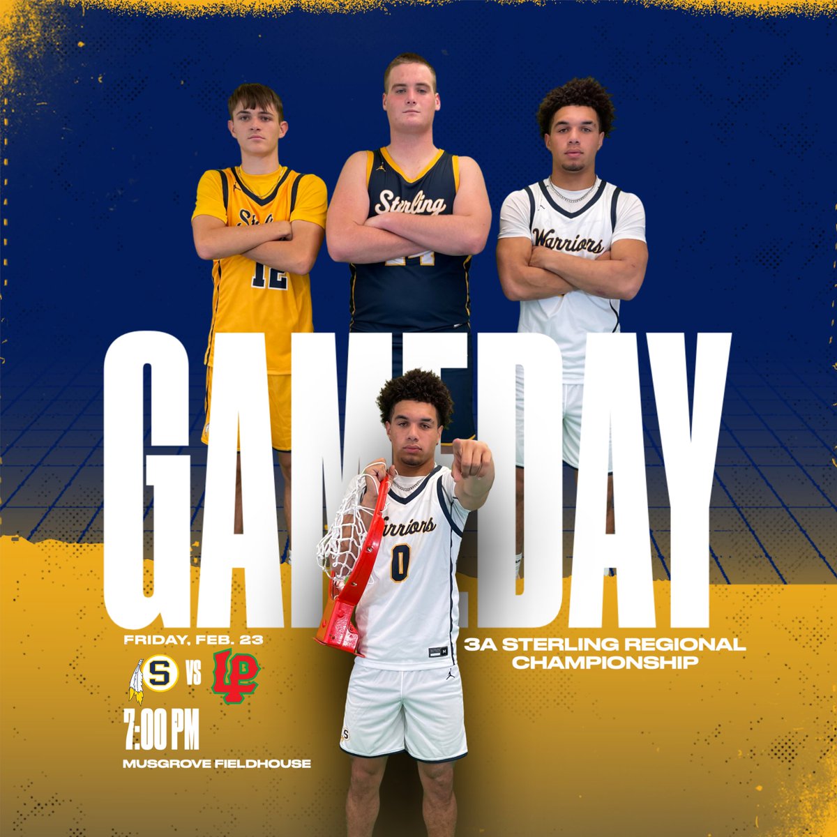 So what’s at stake tonight at the fieldhouse?

1⃣IHSA 3A regional championship
2⃣Program record for single-season wins

Let’s #GOldenWARRIORS! #MakeHistory!

🏀📱Digital Program: bit.ly/gw_bhoops
📺GoldenWarriorTV.org
📉Live Stats: bit.ly/stats_0223