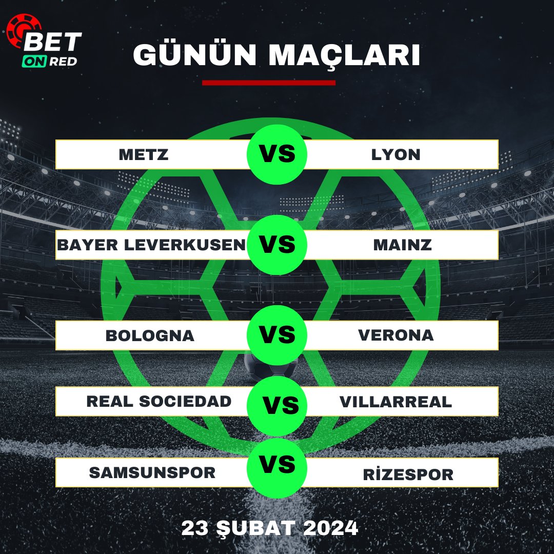 BetonredResmi's tweet photo. Betonred Günün Maçları⚽️
🎁 İlk 3 Yatırıma Özel %100 Hoşgeldin Bonusu       #betonred     

 Şimdi Üye Olmak için           

➡️https://t.co/sXcvLCOpQZ https://t.co/ZEl9nz1sLP