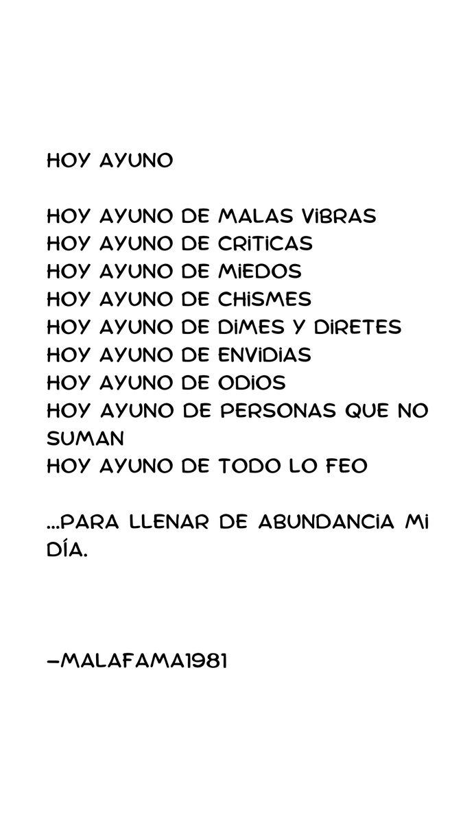 MalaFama1981's tweet photo. Hoy ayuno https://t.co/hROpbETIH6