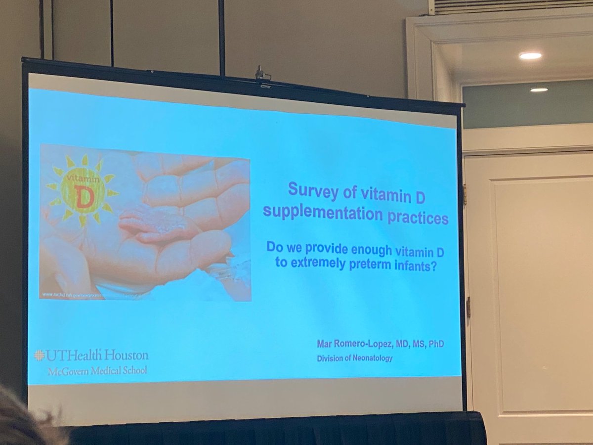 Mar Romero Lopez, MD, PhD leads discussion on vitamin D supplementation supplementation in extremely preterm infants! Come see her talk! @MarRomeroMD @neo_twiter #sspr2024