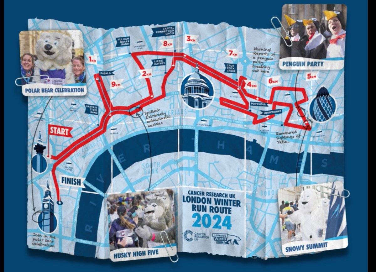 2 sleeps to go until <a href="/WinterRunUK/">London Winter Run 10k</a>  ! We look forward to cheering and singing for you all runners near the 8k mark on Sunday.

"A Million Dreams
Change the World
I Will Survive
Mr Blue Sky
One Day Like This
One Fine Day"

#CancerResearch #10krun #singing  #LondonWinterRun