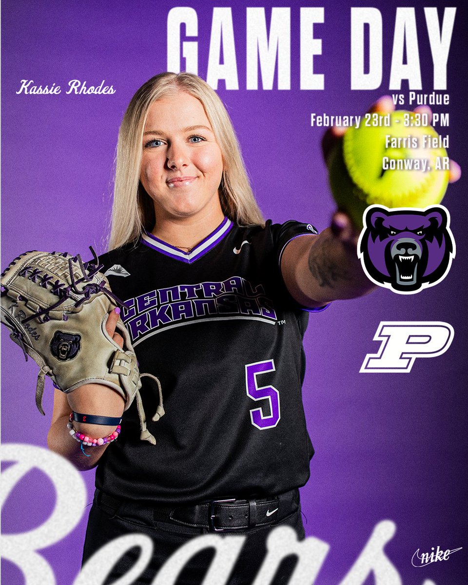 WE PLAY AT HOME TODAY! Today we open the Michelle Short Memorial Classic, playing Purdue at 3:30 PM! 🆚- Purdue 📍- Farris Field 📺- es.pn/3SRzOrP 📊- bit.ly/3IfJdEw 🎟️- bit.ly/3uAo5WF #BearClawsUp