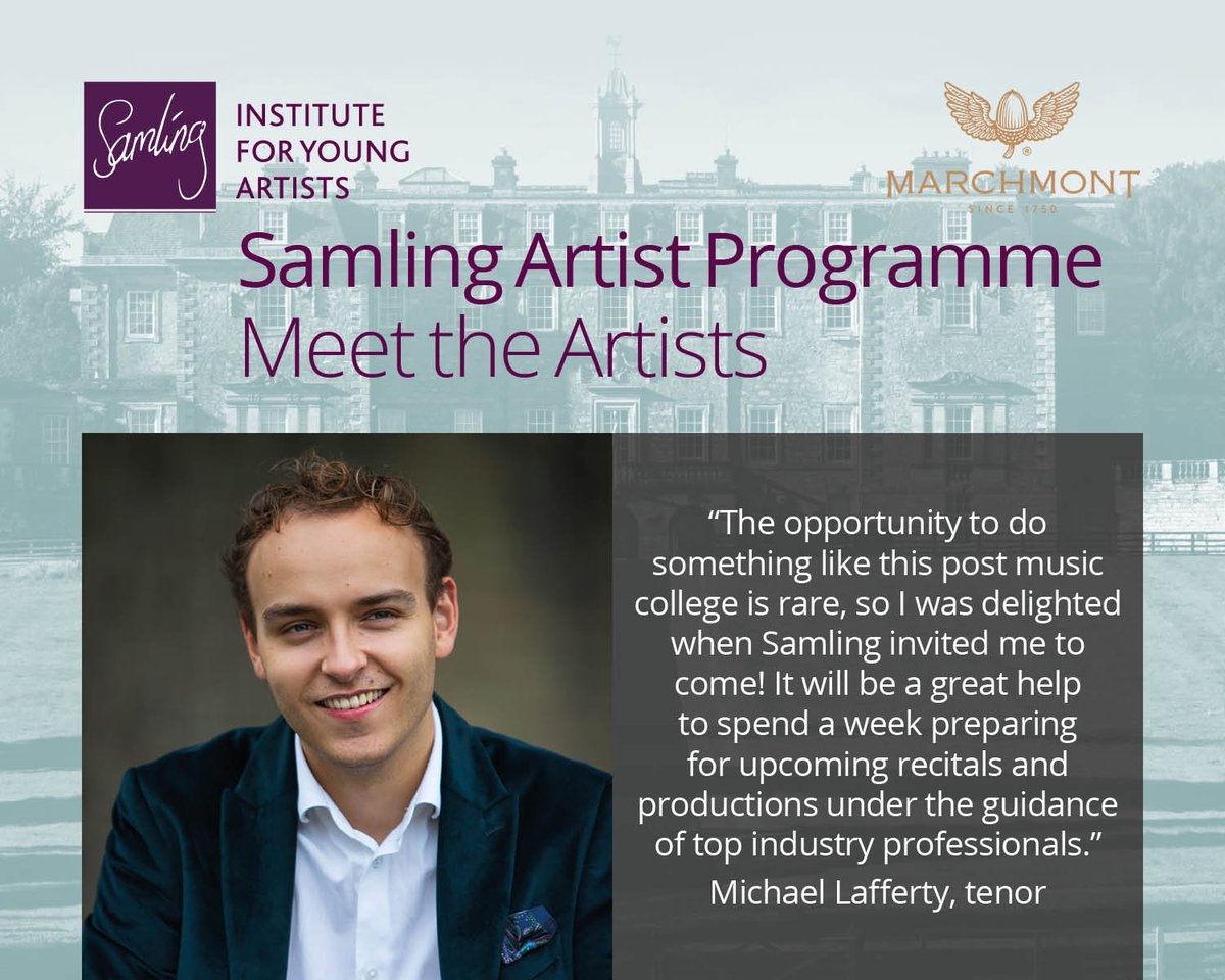 Tenor @michael_laff is looking forward to working with our leaders on music for upcoming projects at our Artist Programme next week. Michael made his @glyndebourne debut last summer in Dialogue des Carmélites and returns this year as a Jerwood Artist. samling.org.uk/events/samling…