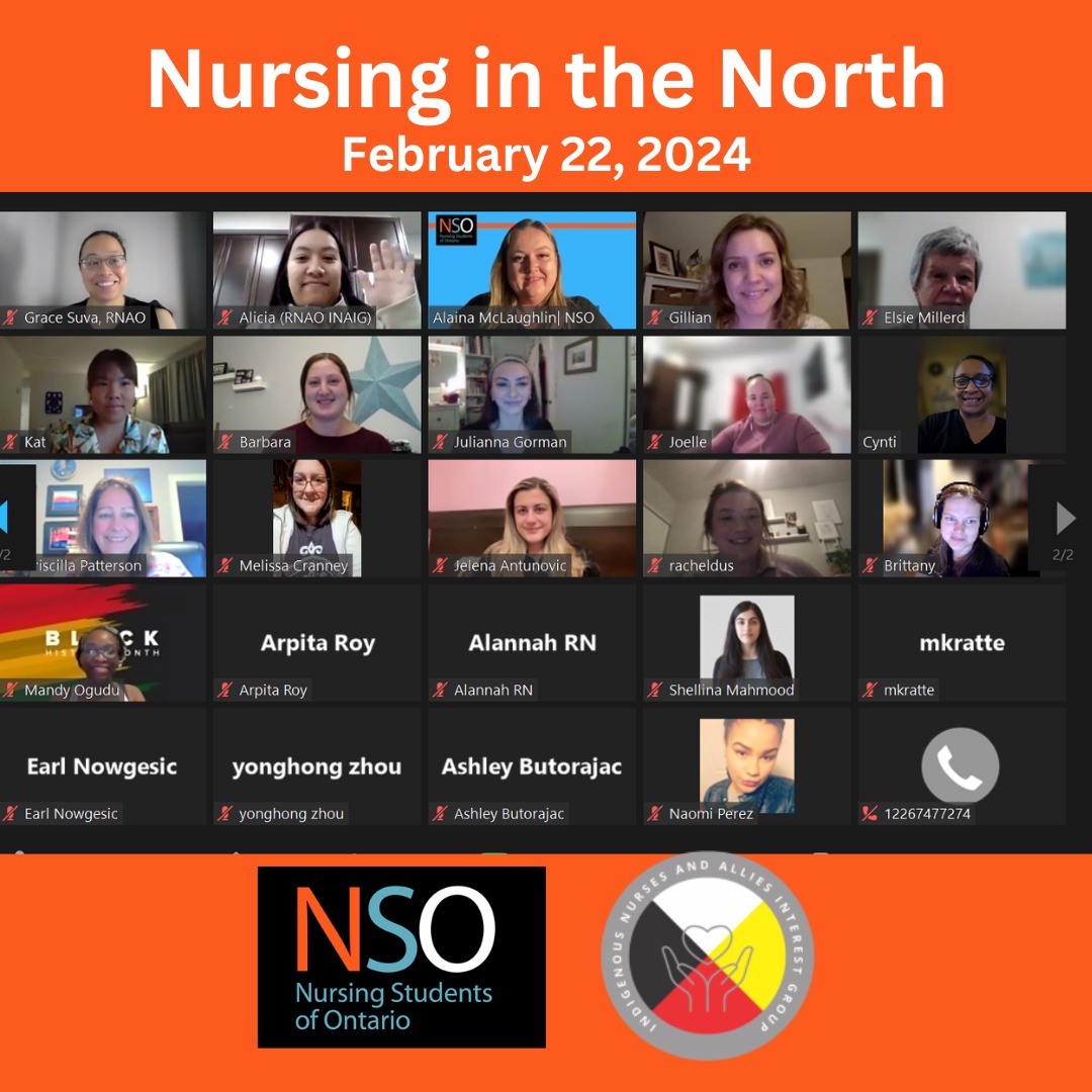 ✨ Hello nursing students✨ Thank you everyone for attending tonight's Nursing in the North workshop and learning about Indigenous culture. NSO is grateful for the Indigenous Nurses and Allies Interest Group's partnership in this event. We hope to work with you in the future!