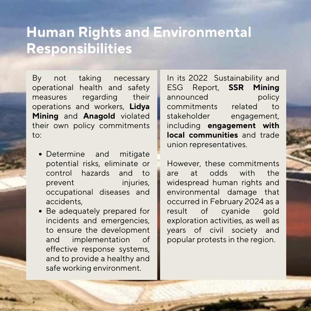 minervabhr's tweet photo. Drawing from the UN Guiding Principles on Business and Human Rights, we call on all stakeholders associated with the Çöpler Mine to cooperate to mitigate damages in the region and provide effective redress to all affected stakeholders. https://t.co/niVXLiEpfB