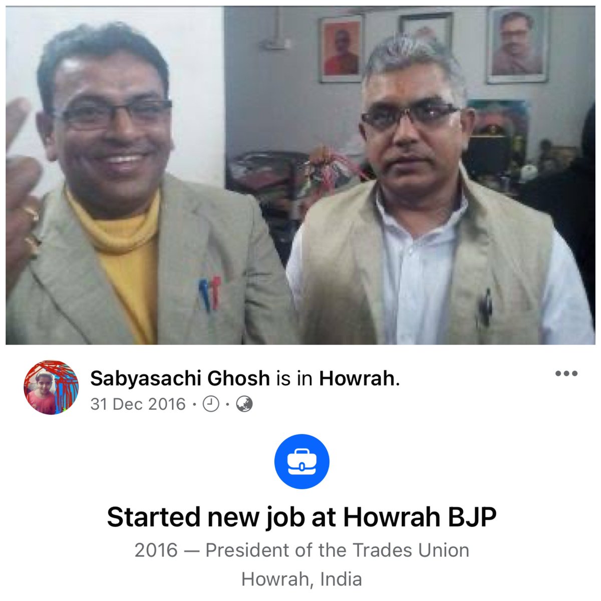 Pimp Sabyasachi Ghosh with BJP MP @DilipGhoshBJP