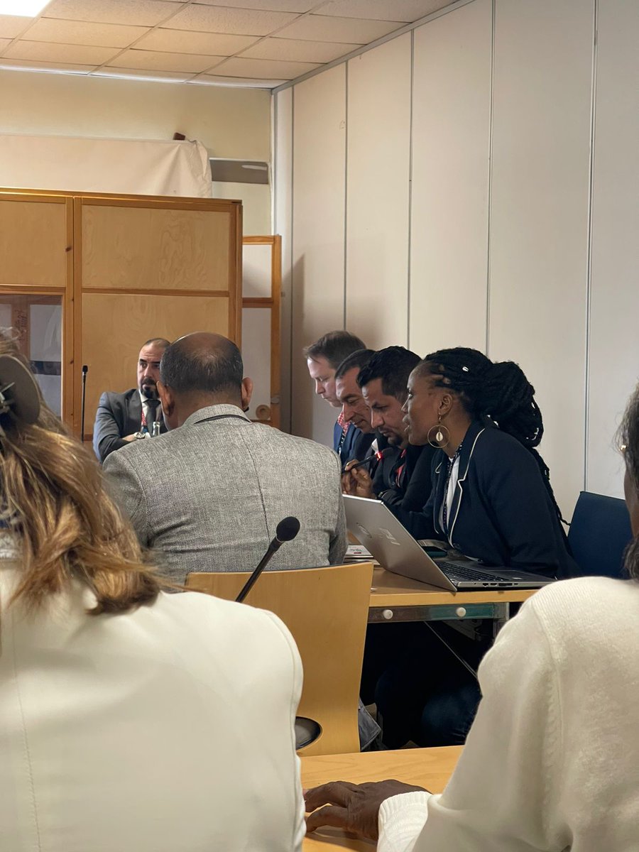 RolandeAziaka's tweet photo. Day5
Honored to co-organize with colleagues from West Asia, the 1st bilateral consultation of MGs with Arab group at #OECPR6 @UNEP and shared our inputs.
As NGO FP of Resolution on Land degradation - 🇸🇦, It was a pleasure for me to share our inputs with the MS Arab group. https://t.co/mull6zgRno