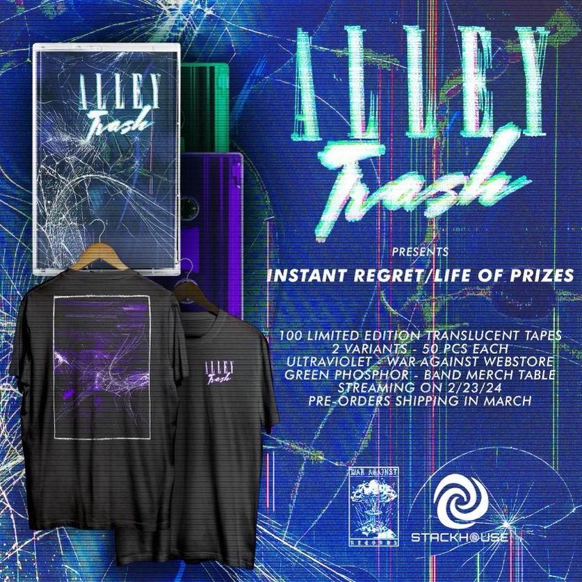 ⚡️ALLEY TRASH⚡️INSTANT REGRET⚡️
Streaming everywhere now, cassette bundle, music video, east coast tour in March!

lnk.to/instantregret