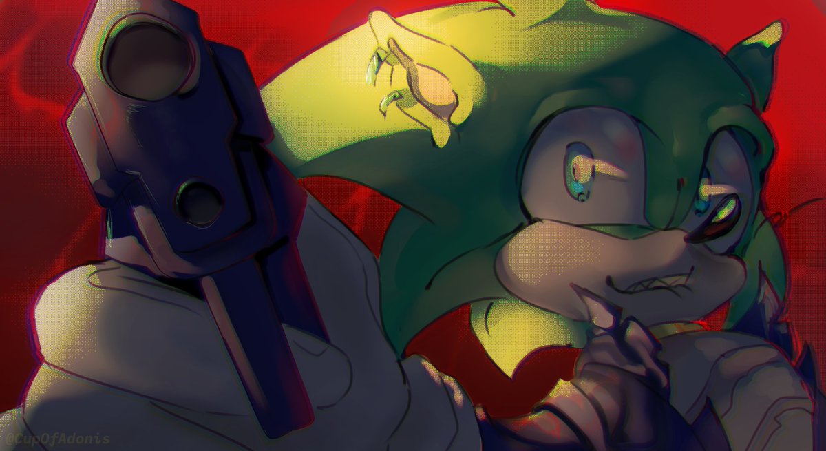 iv_adonis's tweet photo. Dude hide your gun now🤬
#Sonic #Art #SonicIDW #sonicfanart #SonicTheHedgehog #Scourge #SonicScourge #ScourgeTheHedgehog #Idw #fanart https://t.co/HwlmrdXwrY