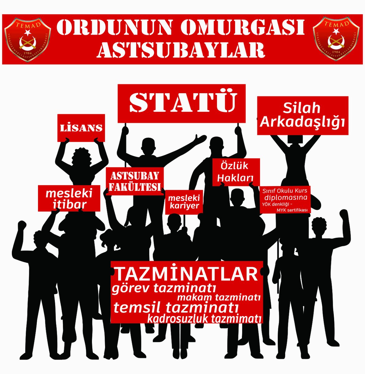 nevzatyuksel2's tweet photo. Astsubaylar Nitelikli, yetişmiş, özgüveni tam ve vazife için adanmış insan gücü her şeyden çok daha önemlidir. 
Savunma sanayiinde ASTSUBAYLAR 

Astsubaylar hakkı olanı istiyor. İmtiyaz değil adalet istiyor.#AstsubaylarınYoluAdalet

MENFAAT ODAKLI DAĞITILAN    Makam ve Görev Tazminatı Astsubayların HAKKIDIR. Astsubaylar Geçim derdine düştü. Ne Ayrıcalık, Ne İmtiyaz adalet istiyor. Makam Tazminatı ve Görev Tazminatı,  Astsubayların HAKKIDIR.  Sayın
@RTErdogan

@celebimehmeta

@eczozgurozel

@ErbakanFatih

@zorlu77

@akbasogluemin

@meral_aksener

@erkanakcay45

@hulusiakarmedya

@Akparti

@rprefahpartisi

@csgbakanligi

@isikhanvedat

#AstsubaylarTekYürek #GüçlüTemadGüçlüAstsubay
@yasargulertc

@TSKGnkur

@tcsavunma

@DurgenHamza

@CHPMuratBakan

@temadankara

@MoonkhanAksoy

@MustafaKCRN

@oktayyildirim__

@FahrettinBagri

@sener7795

@ismetseker

@Sbtd_akigo

@TuncbilekN

@mrtks76

@duman_duman2

@basbugcoskun

@MesutCasin

@eafyoncu

@ismailhpekin

@meteyarar

@ahakanbayrakci

@gkayis

@abdullahagar2

@drmaydin

@gecehabercisi

@KucukkayaIsmail

@ekremacikel

@MesutCasin

@drfatihcam

@ErdoanK97513075

@astsubaylar

@asbcalistayi

@AstsubayBurada

@Yilmaz_Ozdill

@TesudMerkez

@avabdullahguler