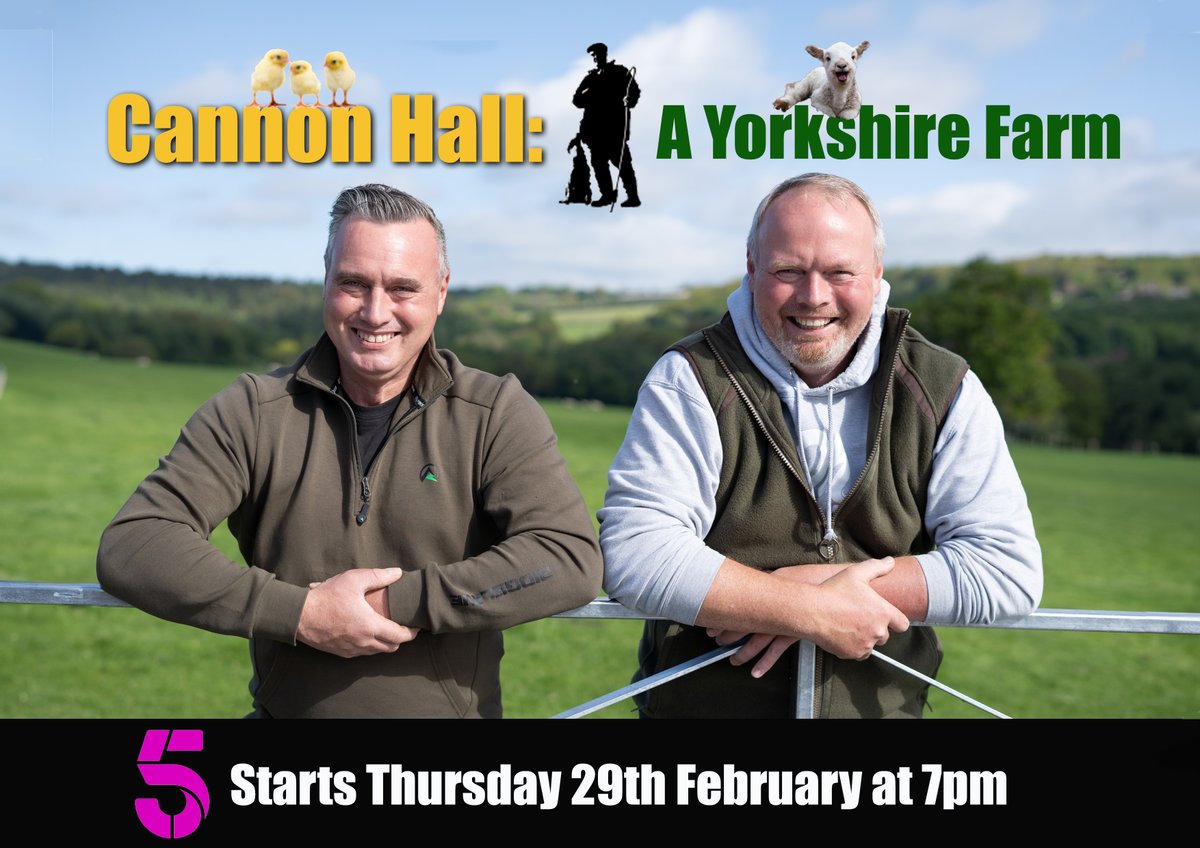WE’RE BACK! Some exciting news for you on a Friday – we’re back on your screens next week! Our new series Cannon Hall: A Yorkshire Farm starts Thursday 29th February at 7pm on Channel 5. Get it in your diaries!