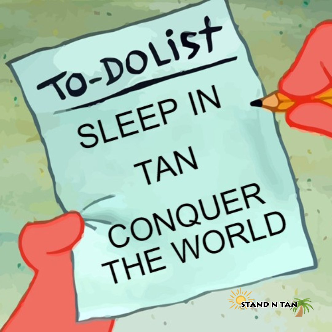 StandnTan's tweet photo. Well, that's our day sorted! 😴😎🦸‍♀️

Book yourself a rejuvinating 10-minute tan &amp; we guaruntee you'll walk out ready to take on the world! 💪 Call (519) 758-8887 to make an appointment today 🤙 Open 8am-8pm Monday to Friday, 9am-4pm Saturdays &amp; 10am-4pm Sundays to TAN YOU BETTER! https://t.co/NJ29AhwfpO