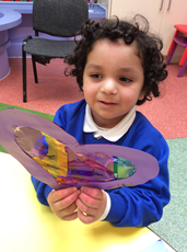 In Nursery we have been reading lots of stories about love, love for our families and for our friends. We made heart shaped sun catchers! #Nursery