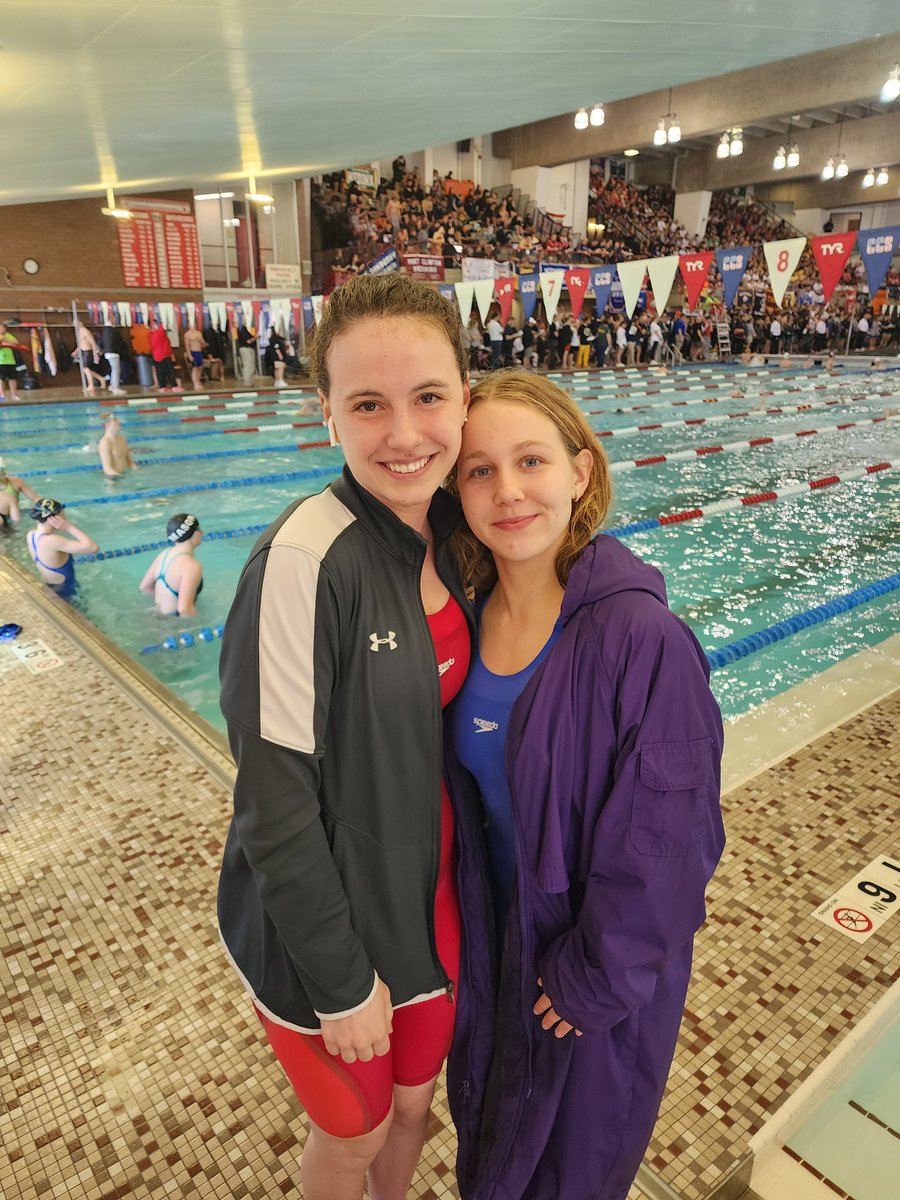 avonhs_swimdive's tweet photo. Sierra finished 18th and Eva was 22nd in the IM at the State meet! https://t.co/AwaogTculM