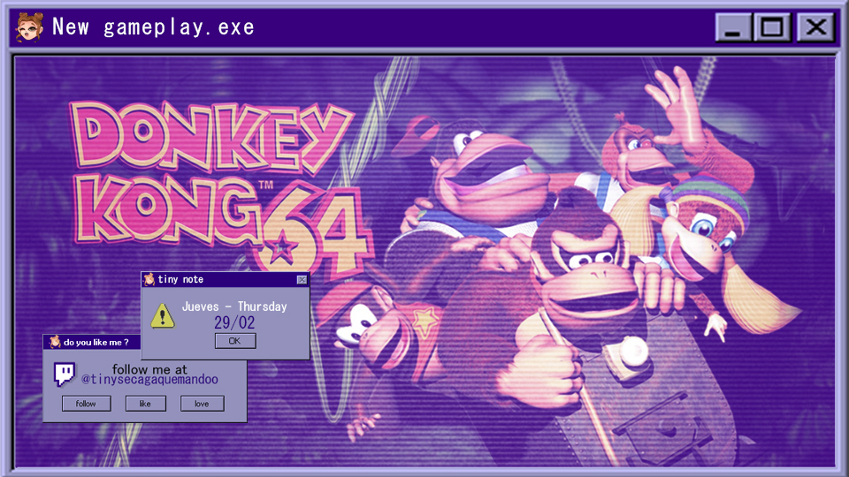 una_tutuca's tweet image. Mi primer gameplay !

💜𝐞𝐯𝐞𝐧𝐭𝐨 : discord.gg/WKkRrR4y?event…
💜𝐜𝐚𝐧𝐚𝐥 : twitch.tv/tinysecagaquem…

 #dk64 #rareware #stream