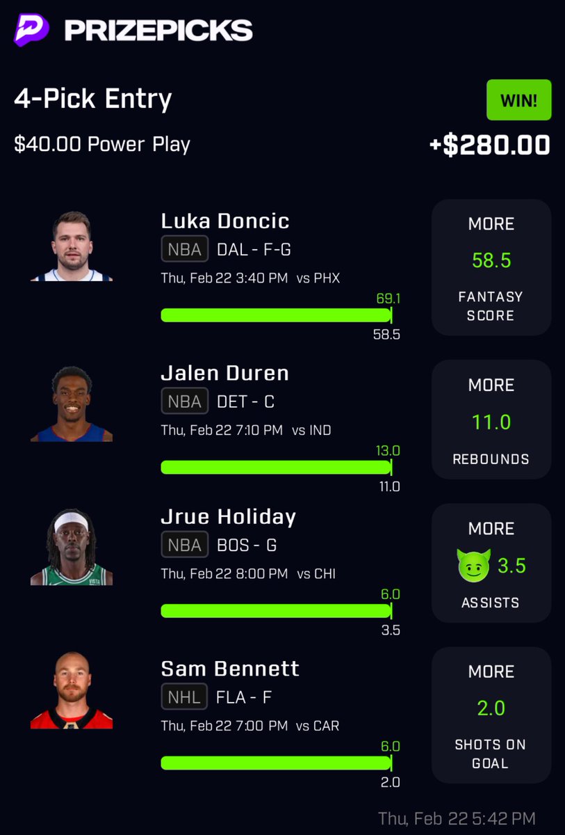 ThePrinterPicks's tweet photo. WHAT A DAY TO BE IN PREMIUM🫡
WISH I COULD POST MORE THAN 4 PICTURES ON HERE BUT THIS IS ONLY PART OF IT📈📈
JOIN THE DISCORD AND START YOUR FREE TRIAL NOW‼️ https://t.co/W21gxEjYkf
#PrizePicks #prizepicklocks #underdog #NBA #nbabets #pga #Discor https://t.co/777DwlfroG