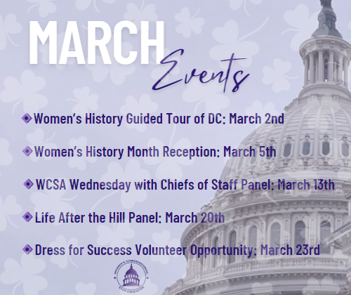 March is Women's History Month and we're celebrating with a number of events throughout the month. Stay tuned on our social media for more info and how to RSVP.