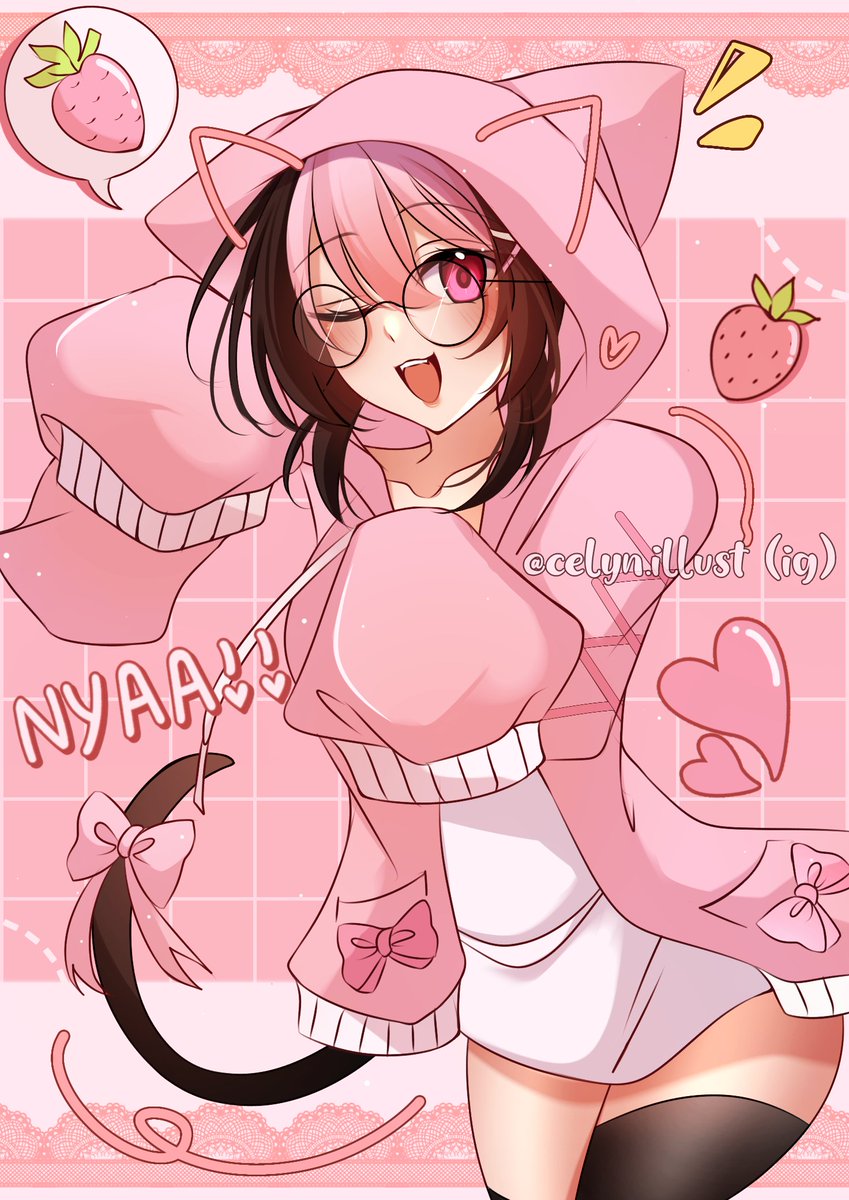 celyn_illust's tweet image. My entry for the art contest-!! Love the character soo much&amp;lt;3💗💗
#strawbillust #strawbcontest
