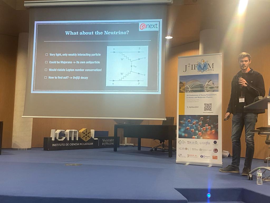 Fabian Kellerer, Instituto de Física Corpuscular (IFIC-UV) is presenting an oral communication with the title “NEXT: A Search for the Neutrinoless Double Beta Decay” #J2IFAM2024