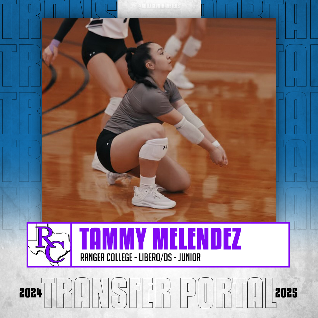 𝗜𝗻 𝗧𝗵𝗲 𝗣𝗼𝗿𝘁𝗮𝗹 ✏️: Tammy Melendez 🏐: Libero/DS 🎓: Junior 📍: Ranger College #CollegeVBTransfers | #NCAAWVB