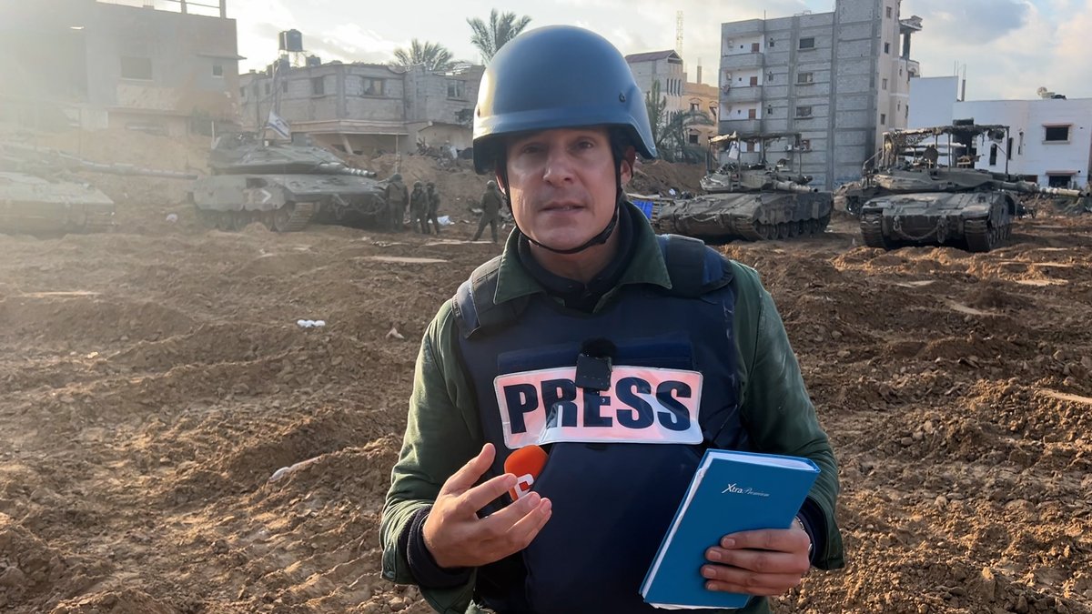 Pressetermin im aktiven Kampfgebiet : Kollege @ThoreSchroeder mit Eindrücken aus Chan Junis in #Gaza spiegel.de/ausland/mit-is… via @derspiegel