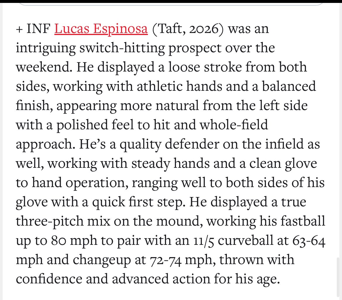 Lucas Espinosa (@lucasespinosa_9) on Twitter photo Prep baseball report- Pre season ID
#udctrained #taftbaseballchi #chicagobaseball #hittersudcbaseball
<a href="/TaftBaseballChi/">Taft High School Baseball</a>
<a href="/udcbaseball/">Hitters UDC Baseball Club</a> Prep baseball report- Pre season ID
#udctrained #taftbaseballchi #chicagobaseball #hittersudcbaseball
<a href="/TaftBaseballChi/">Taft High School Baseball</a>
<a href="/udcbaseball/">Hitters UDC Baseball Club</a>