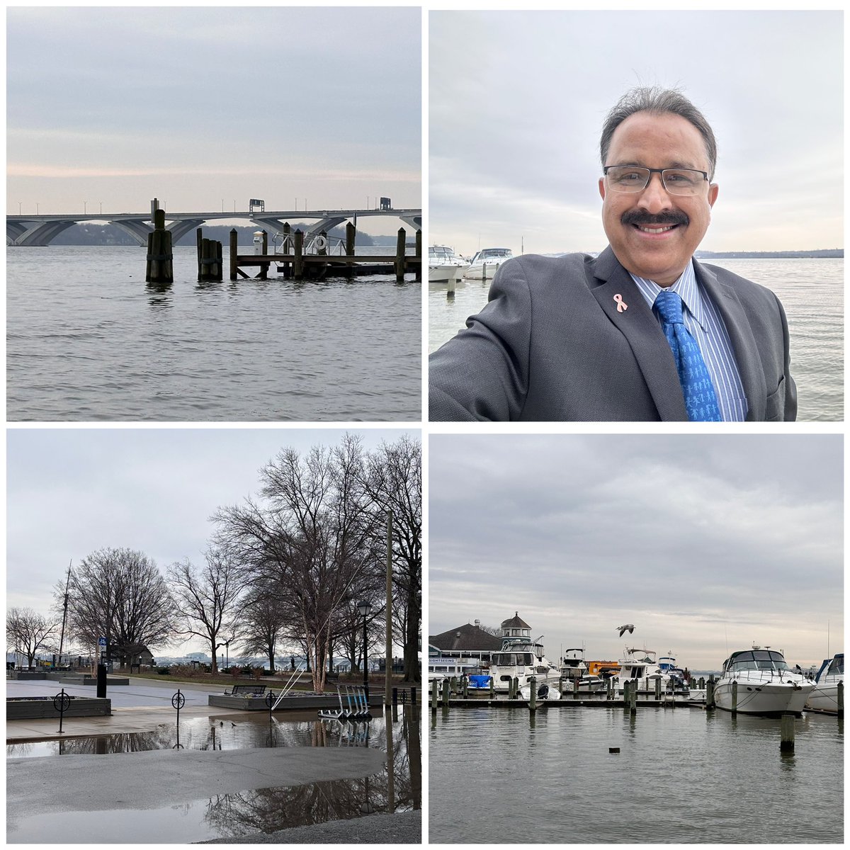 mmahesh1's tweet image. Alexandria Diaries:

It may seem like 'Groundhog Day', but I am here to attend Admin Council retreat  @aapmHQ in @AlexandriaVA 

Compared to my last visit, it’s gray outside &amp;amp; it appears high tide has flooded the banks last night