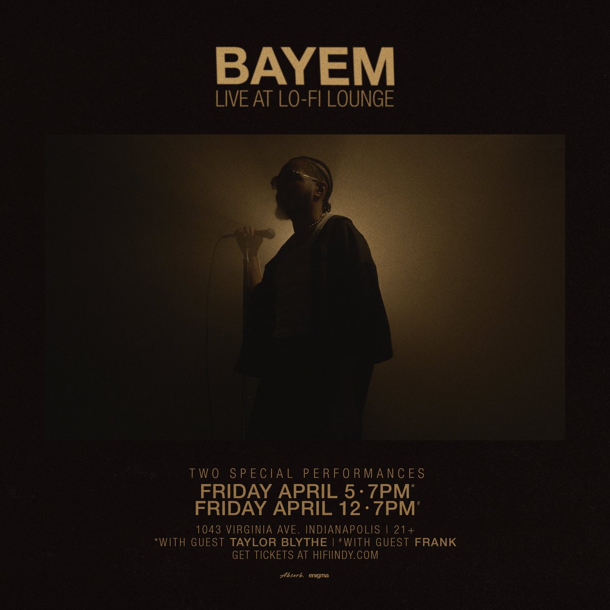I’m THRILLED to announce my debut live shows April 5 &amp; 12 at @Lo-Fi Lounge in Indnpls. So excited to finally share my songs w you live.

Intimate venue, get tix now!

APR 5 TIX: wl.seetickets.us/event/free-fir…
APR 12 TIX: wl.seetickets.us/event/absorb-s…