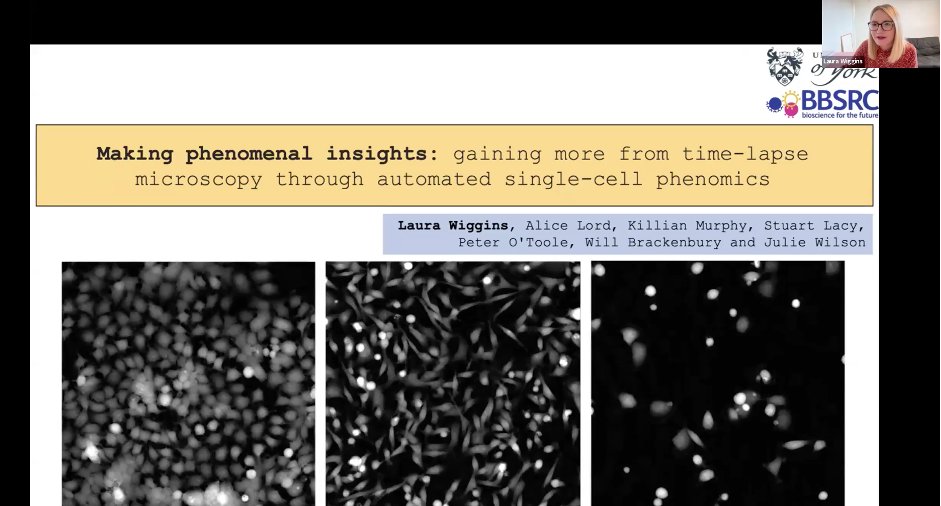 EuroBioImaging's tweet photo. Amazing #VirtualPub talk by @laurawiggins13 π! She introduced CellPhe, the #opensource, automated toolkit for #cellphenotyping & showed use cases for #CancerResearch & drug studies. Get in touch if you want to use CellPhe in your work or have ideas for future developments! https://t.co/i66iVTotCr