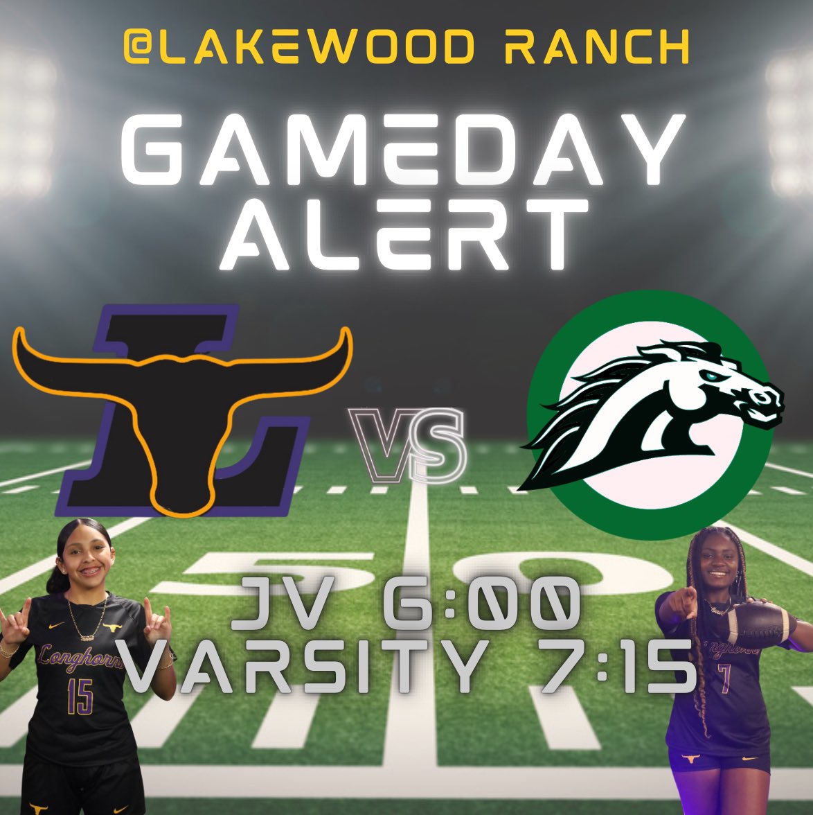 GAMEDAY 
📆Today 2/23 
⏰JV 6:00 Varsity 7:15 
🆚 <a href="/LWRanch_flag/">Lakewood Ranch Girls Flag Football</a> 
📍LWR 
🎟️ gofan.co/event/1363319?…
<a href="/FlaHSFootball/">FloridaHSFootball.com</a> <a href="/Andy_Villamarzo/">Andy Villamarzo</a> <a href="/Biggamebobby/">Bob Putnam</a> <a href="/MaxPreps/">MaxPreps</a> <a href="/SydneyEl2026/">Sydney Elizondo 2026</a> <a href="/JocelynBrush/">Jocelyn Brush</a> <a href="/LaylaCrawford24/">Layla Crawford</a> <a href="/AbbyElwell16/">Abby Elwell</a> <a href="/LennardHigh/">Lennard High School</a> <a href="/Coachjb4450/">James Brush</a> <a href="/CoachCombs66/">Travis Combs</a> <a href="/B_Rob55/">BJ Roberts</a> <a href="/CoachWoolley67/">Rob Woolley</a>