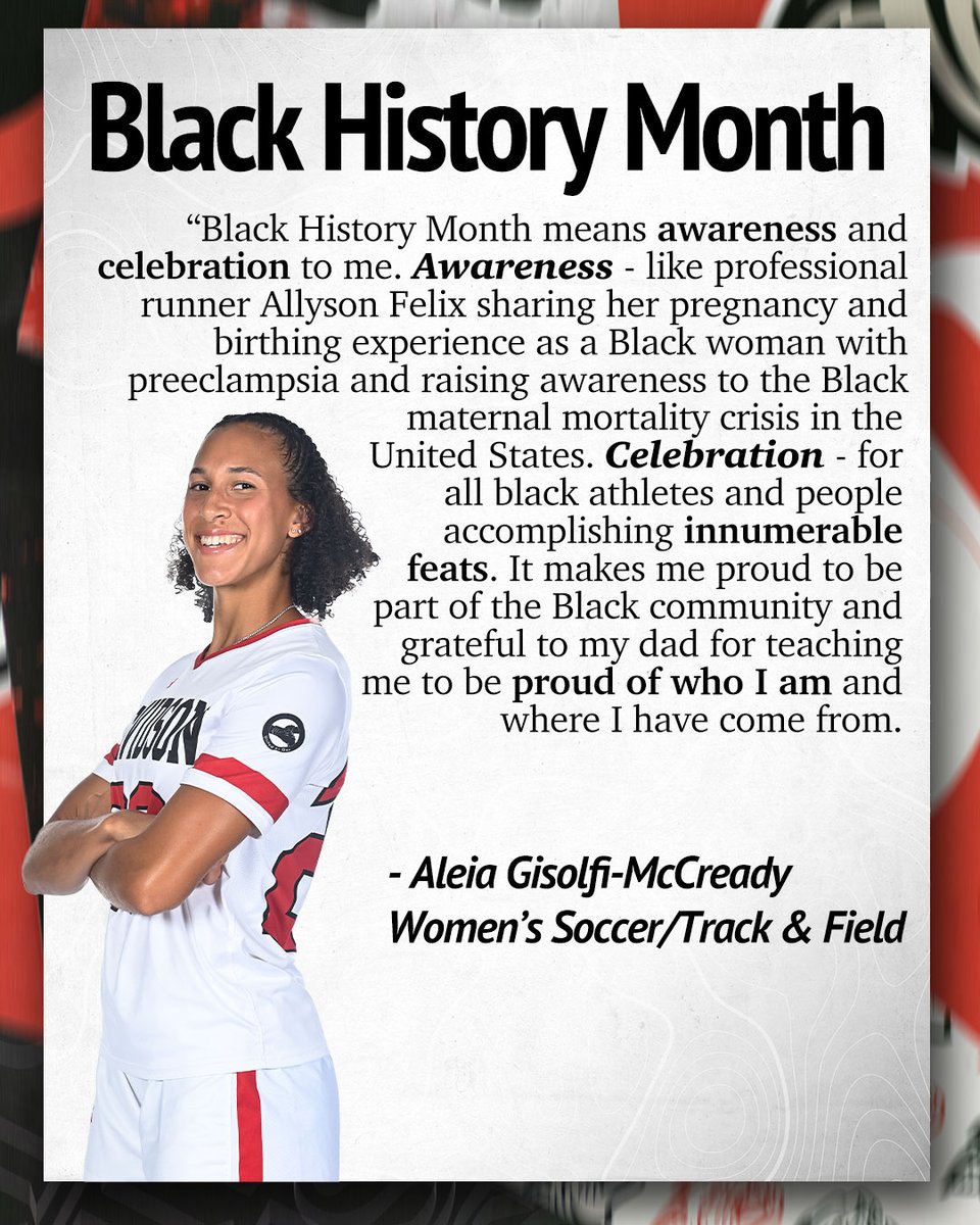 DavidsonWildcat's tweet photo. #BlackHistoryMonth  is a time for celebration and awareness. 

@DavidsonWSoc's Aleia Gisolfi-McCready reflects on what this means to her during February and beyond. https://t.co/fJxM8RMr5M