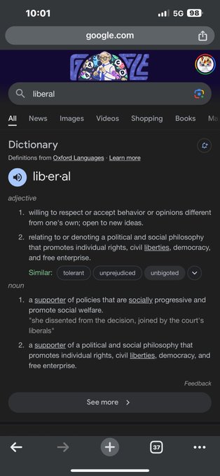 I said liberal mind!  I didn&rsquo;t say a party 🎊   Liberal definition   It took a liberal mind to enact these