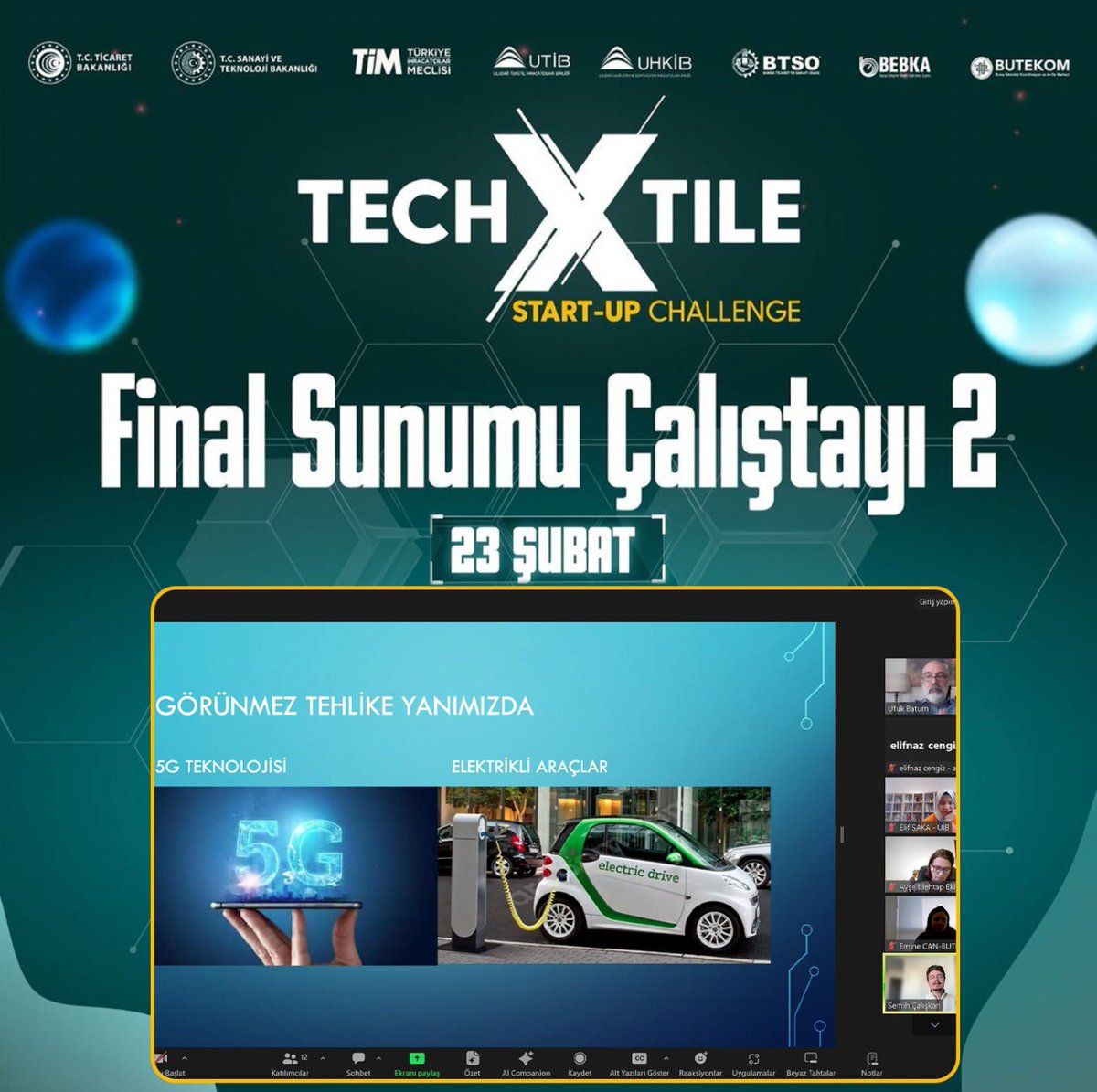 Finalistlerimize özel olarak hazırlanan Final Sunumu Çalıştayı 2, TechXtile Start-Up Challenge Genel Koordinatörü Ufuk Batum eğitmenliği ve liderliğinde tamamlandı. Katılım sağlayan herkese teşekkür ederiz!