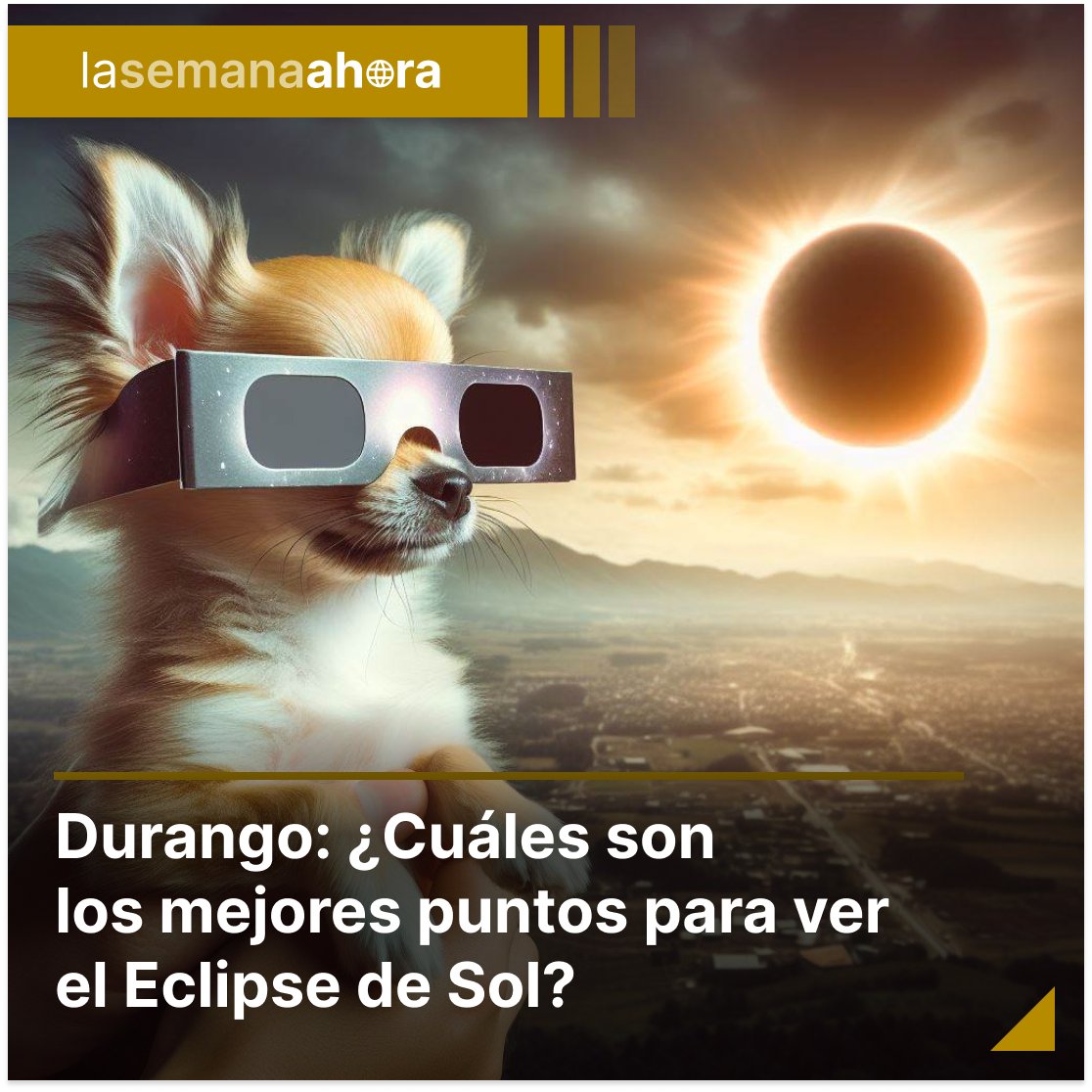 LSAhora's tweet photo. 🌞🔭 ¡No te pierdas el eclipse solar total este 8 de abril! Prepárate para maravillarte con el espectáculo celestial desde el pintoresco municipio de Nazas en Durango, considerado el lugar ideal para observar este fenómeno único. https://t.co/y0yY4vSD8Y
