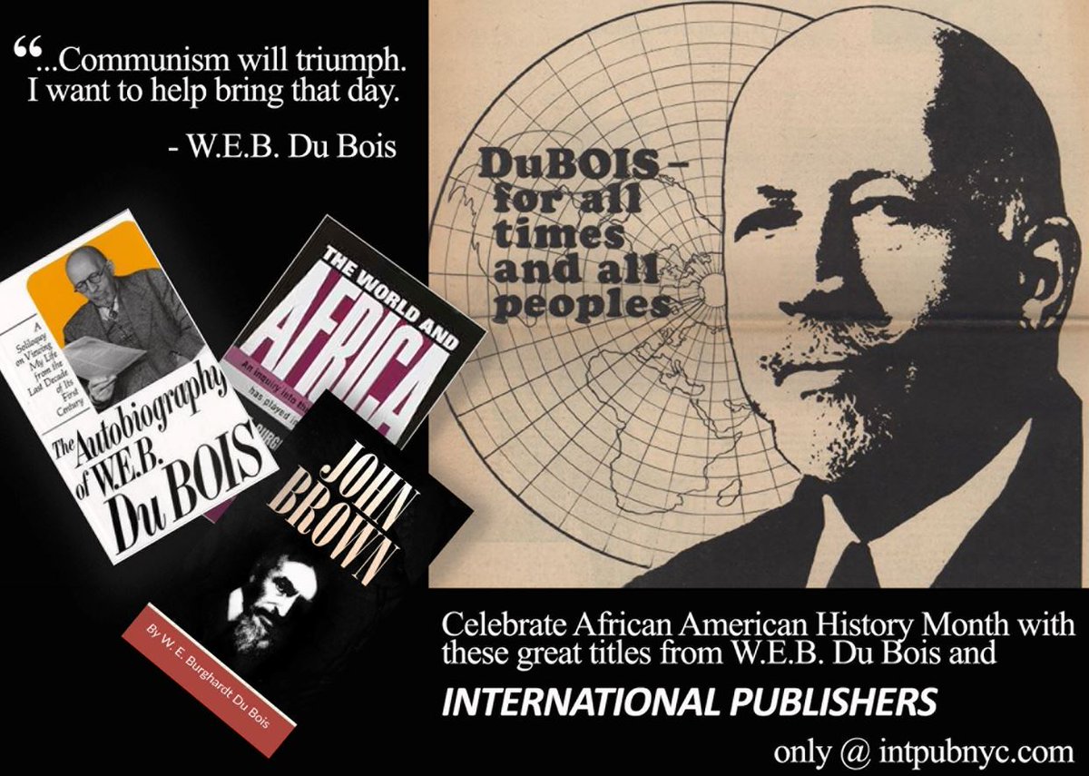 Born Feb 23, 1868, W.E.B. Du Bois was one of the great minds of the 20th century. The fight for equality and liberation lead him to communism and the @communistsusa. Grab his books here: intpubnyc.com/?s=du+bois&pos… All 40% off. Coupon code AAHM2024. Only at intpubnyc.com