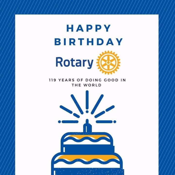 119 years ago today, in the windy city of Chicago, Illinois, a young lawyer and three friends met to establish the Rotary Club of Chicago. From that modest start the organisation has grown to a family of 1.4 million members who are changing the world, and changing themselves.