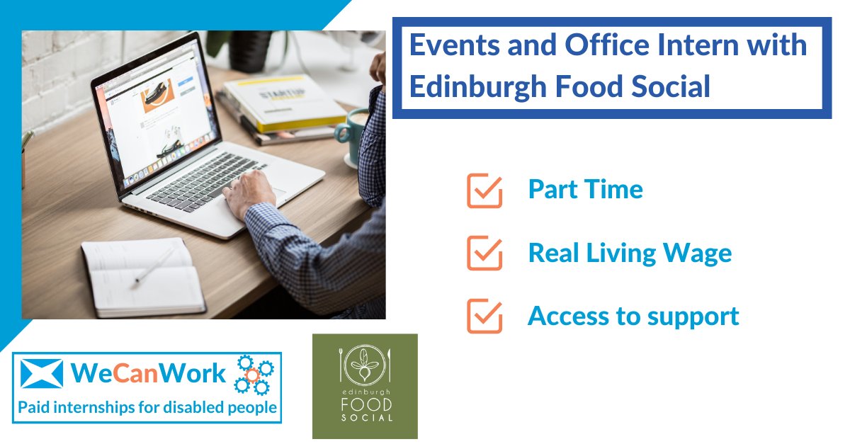 InclusionScot's tweet photo. Last chance to apply for our We Can Work Internship opportunity with @edinfoodsocial. For more info visit our website: https://t.co/fxBOeQTs6A

#HiringNow #DisabledTalent #ScotlandJobs #JobsScotland #Intern #Internship #NotJustAJob #JobSearch #JobHunt https://t.co/MEkkqP7Rem