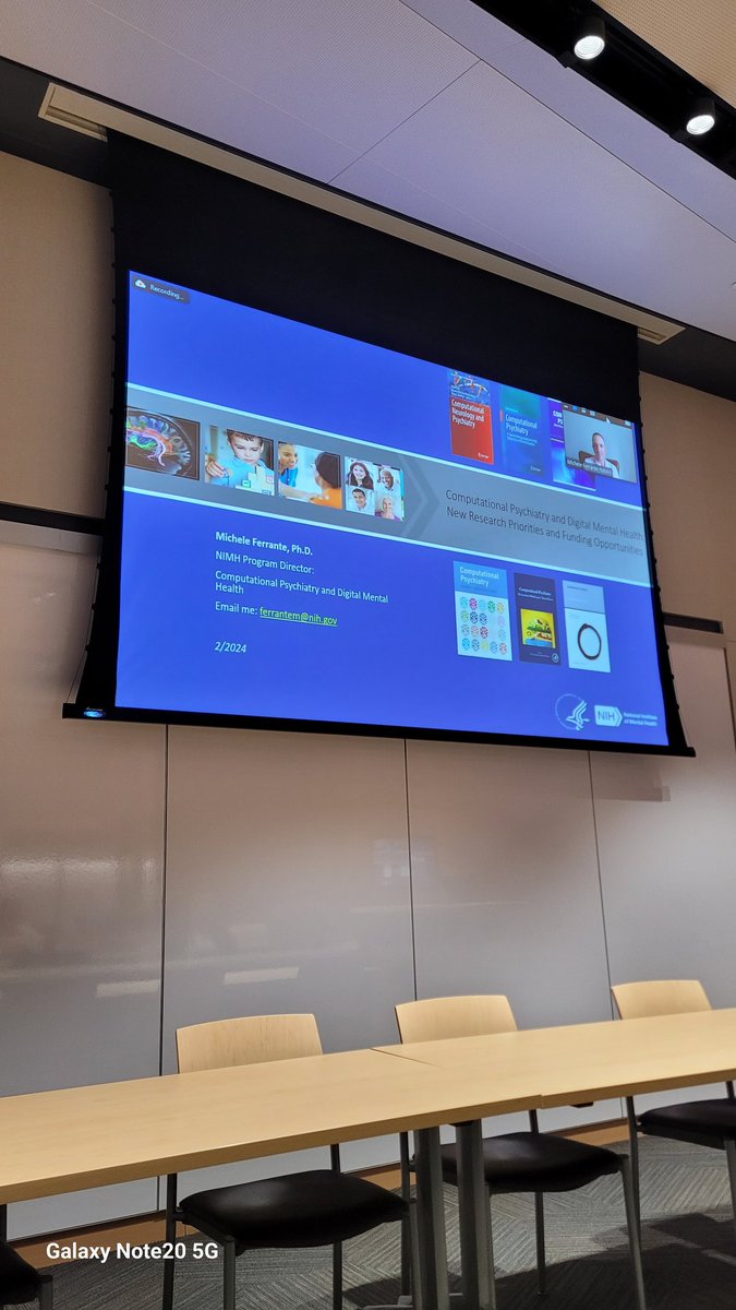 Today's symposium on #AI in Mental Health was honored by a presentation by Dr. Michele Ferrante, program director at @NIMHgov, about computational pyschatry and digital mental health programs and new funding opportunities @NIH @ualbany @sunydownstate
